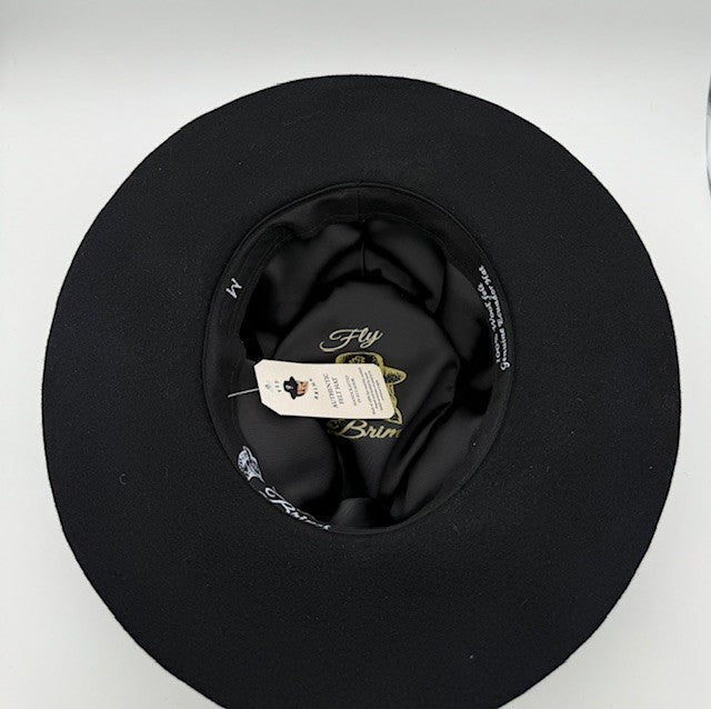 Black fedora hat for men. Classic black dress fedora perfect for weddings, formal events, and timeless style. Premium Fly Brims quality. Shop now.