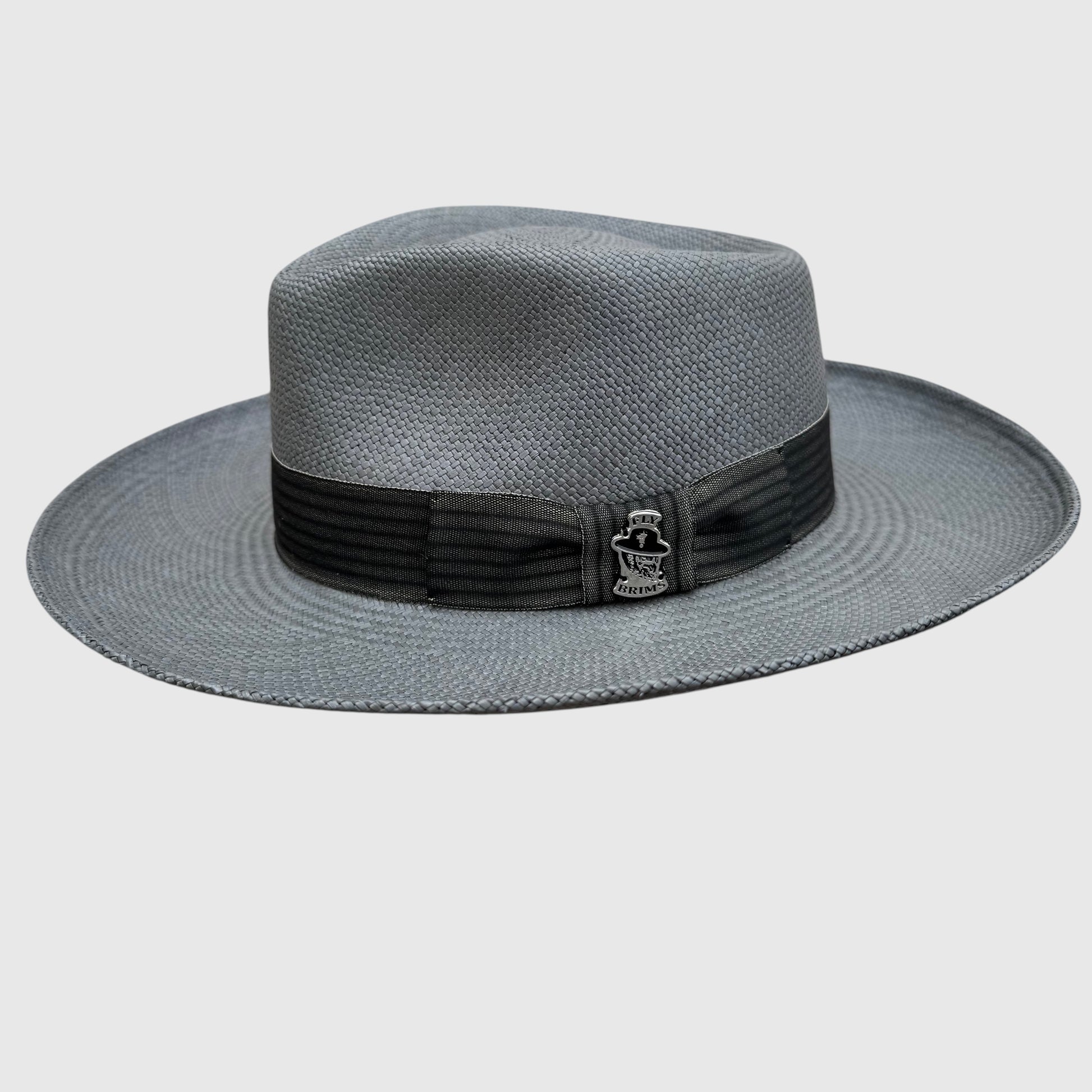 Charcoal gray fedora hat for men with gray and black ribbon. Classic men's dress fedora for weddings, events, and everyday style. Shop Fly Brims now.