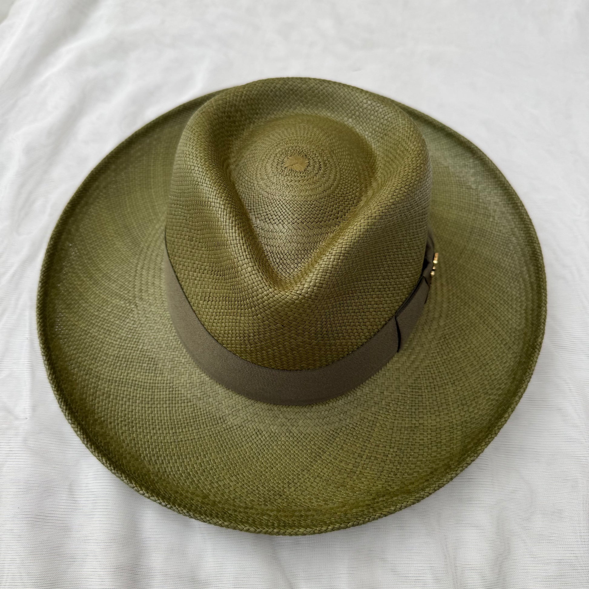 Olive green classic fedora